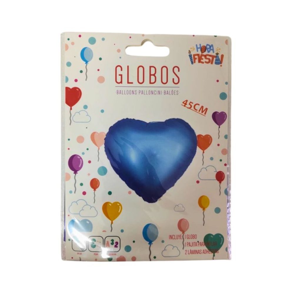 Globo corazón azul