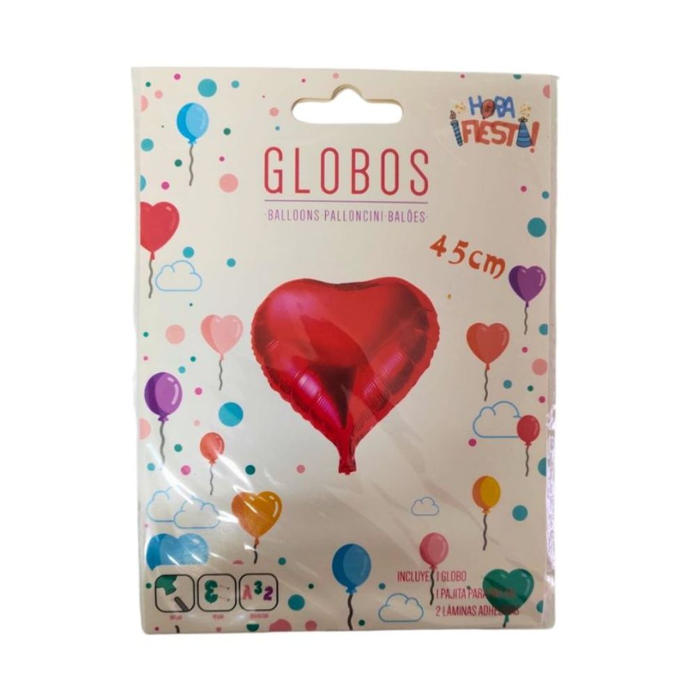 Globo corazón rojo