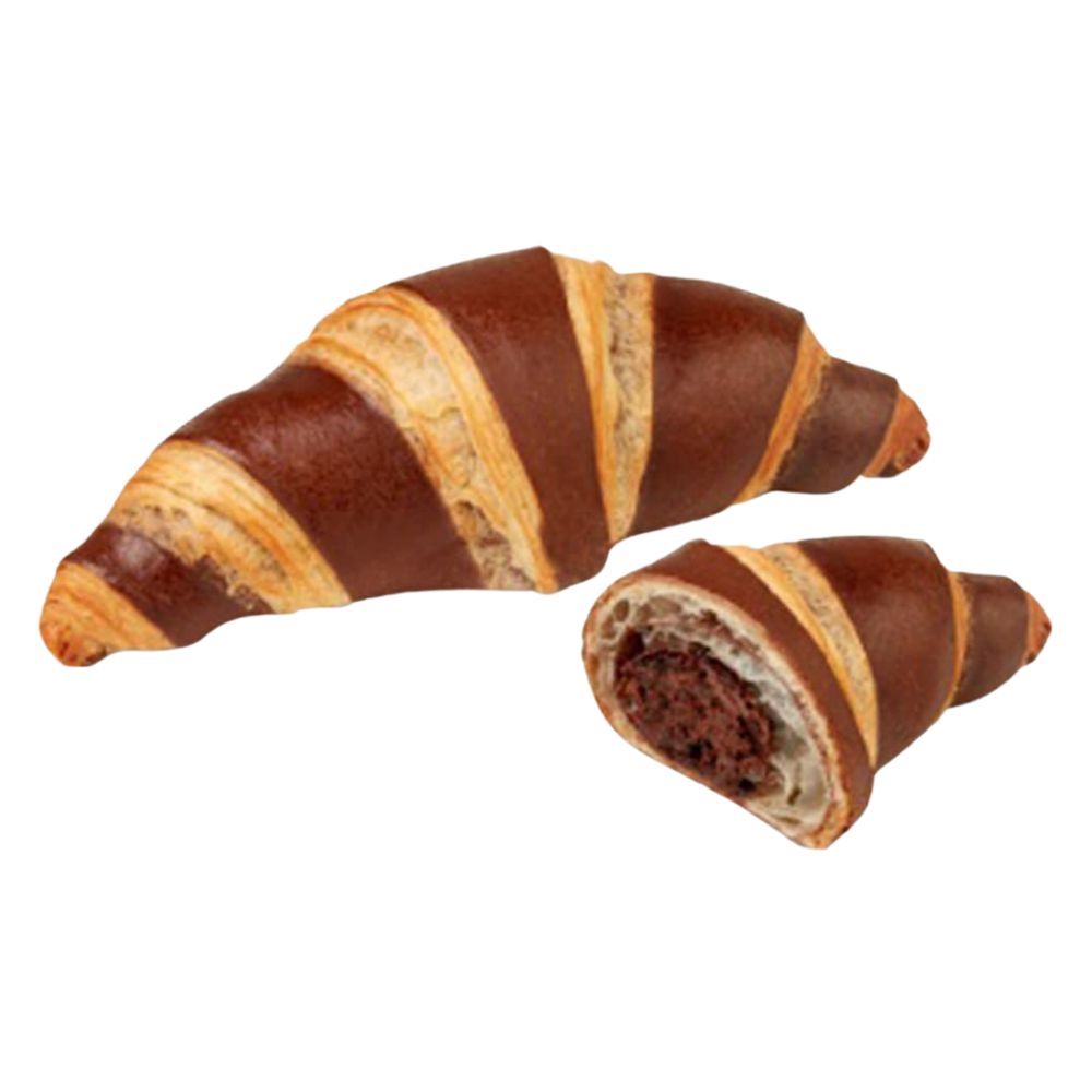 Croissant bicolor de chocolate
