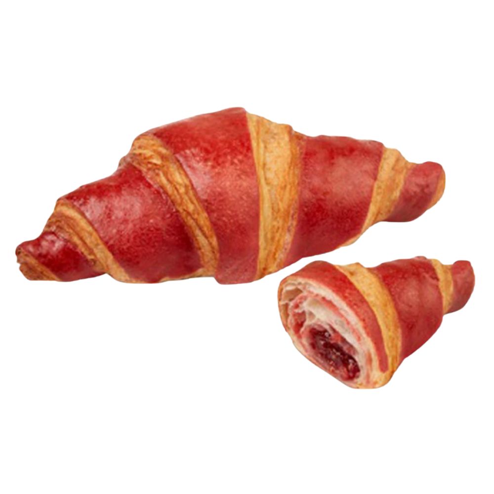 Croissant bicolor de frambuesa