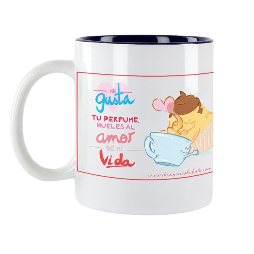 Taza me gusta tu perfume, hueles a amor