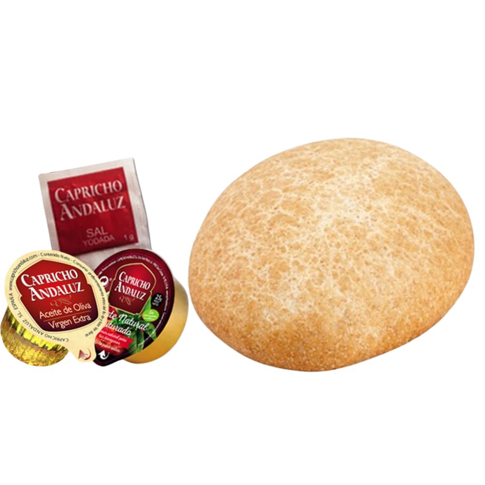 Mollete con salvado de trigo para tostada con aceite